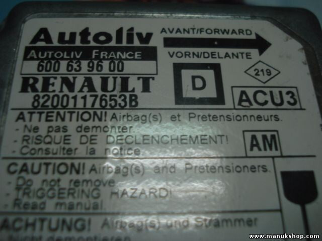Airbagsensor Airbagsteuergerät Renault 8200117653B /D 8200 117 653 B /D 