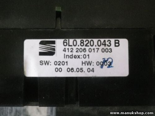 Klimabedienteil Seat Ibiza Index 01 6L0 820 043 B 6L0820043B 6LO820043B