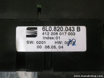 Klimabedienteil Seat Ibiza Index 01 6L0 820 043 B 6L0820043B 6LO820043B