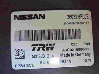 Steuergerät Nissan Qashqai II 360326FL0E TRW A008J312 A EPB4 A3C02958000