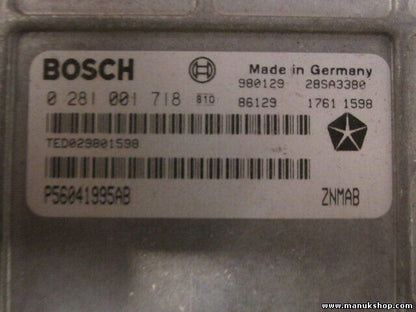 Motorsteuergerät Jeep Cherokee 2.2DI P56041995AB BOSCH 0281001718