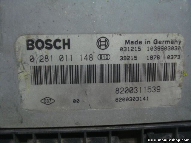 Motorsteuergerät Renault Laguna 1.9 8200311539 1039S03030 BOSCH 0281011148