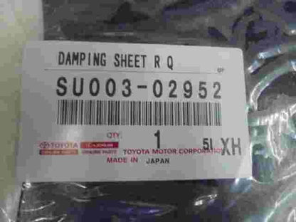 Damping Sheet Q Quarter Panel Pad Toyota GT86/86 SU00302952 SU003-02952