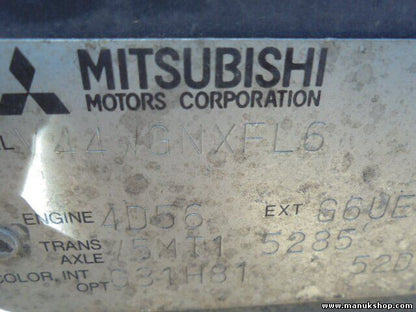Motorhaube Mitsubishi Montero Pajero MD171725 V44WGNXFL6 V5MT15235 4D56 G6UE