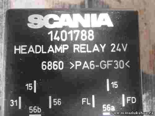 Steuergerät Blinker Scania 1401788 6860 PA6-GF30 6860PA6GF30 24V