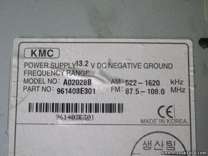 CD-Changer Kia Sorento 2.5 CRDi 961403E301 96140-3E301 A02028B