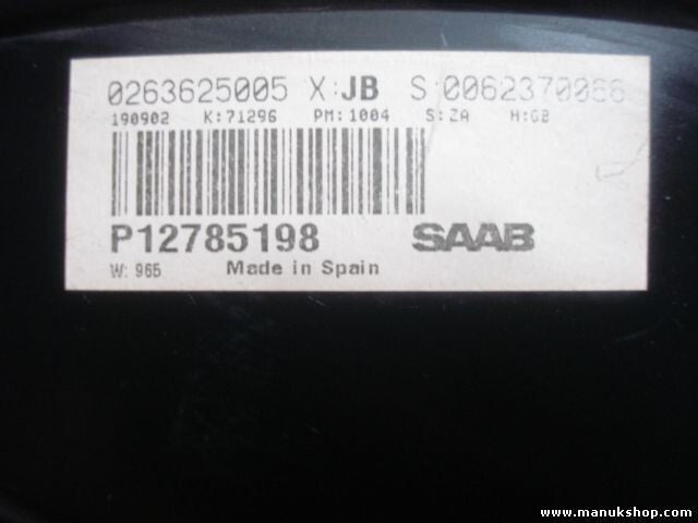 Kombiinstrument Tacho Saab 9-3 P12785198 0263625005 X JB S0062370066 S