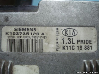 Motorsteuergerät Kia Pride K11C18881 SIEMENS K103735120A K11C18881