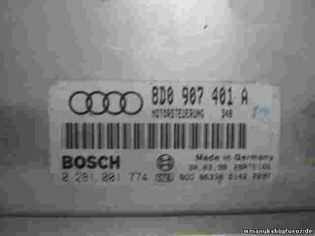 Motorsteuergerät Audi A4 8D0907401A 8DO907401A BOSCH 0281001774 28RTE166