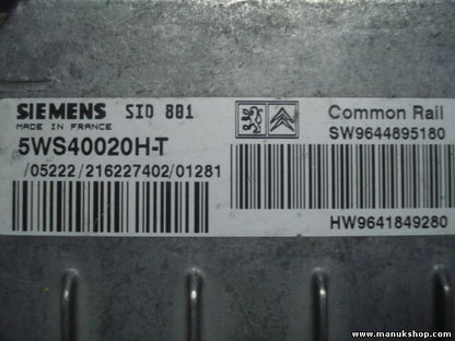 Motorsteuergerät Peugeot 307 9641849280 HW9641849280 SW9644895180 5WS40020HT