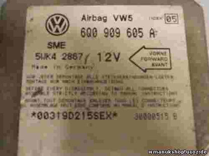 Airbagsensor Airbagsteuergerät Golf Bora 6Q0909605A 6QO909605A index 05 5WK42867