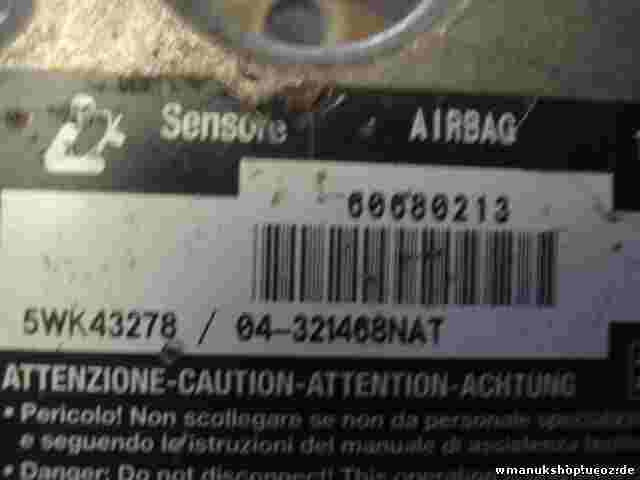 Airbagsensor Airbagsteuergerät Alfa Romeo  1.8 60680213 A0324400611S 5WK43278