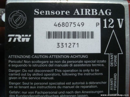 Airbagsensor Airbagsteuergerät Fiat Panda 2003 12V TRW 46807549P 46807549