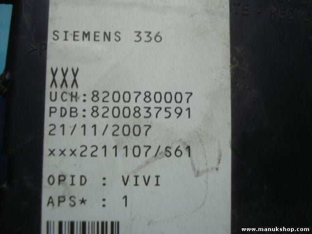 Steuergerät UCH Renault Megane II UCH N1 8200780007 SIEMENS U118400140J