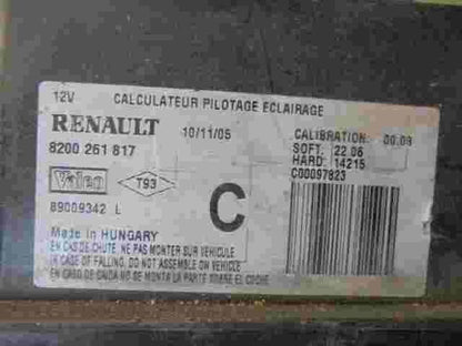 Steuergerät Licht Kontroll Renault Clio Kangoo 8200261817 Valeo 89009342L