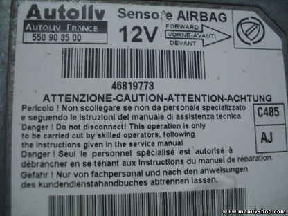Airbagsensor Airbagsteuergerät Fiat Doblo 1.4 2000 Autoliv (AJ) 46819773