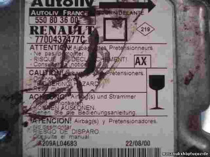 Airbagsensor Airbagsteuergerät  Renault Megane I (AX) 7700437477C 550803600