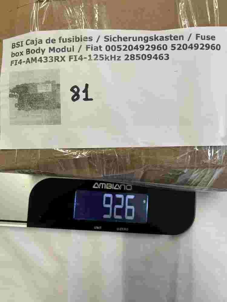 Sicherungskasten Fiat 00520492960 520492960 FI4-AM433RX FI4-125kHz 28509463