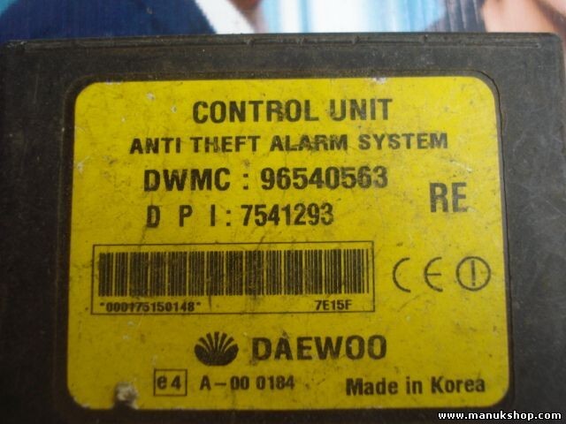 Steuergerät Wegfahrsperre Alarmmodul Chevrolet Kalos Daewoo 96540563 7541293