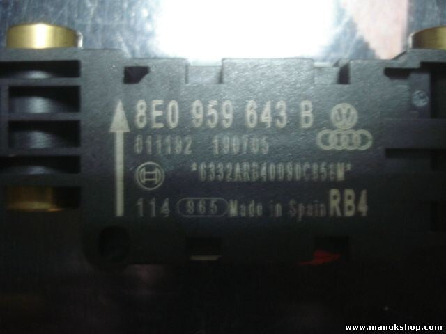Airbagsensor Airbagsteuergerät Audi A4 B6 A6 4B 8E0959643B 8E0 959 643 B