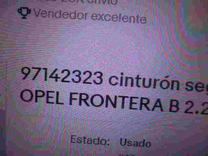 Sicherheitsgurt Gurt hinten rechts Opel Frontera B 97142323