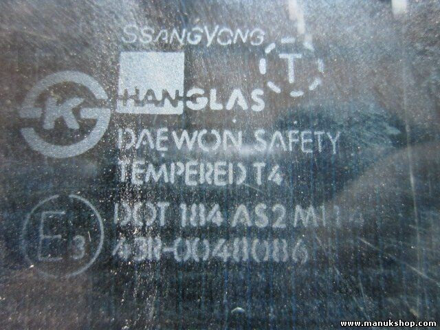 Dreieckscheibe Seitenscheibe hinten rechts SsangYong Korando Family 43R0048086