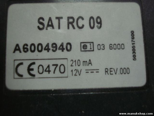 Satelliten TV-Receiver Steuergerät SATRC09 SAT RC 09 A6004940