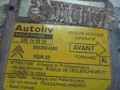 Airbagsensor Airbagsteuergerät Citroën Xantia Pour X2 (AL) 9633504380 550740900