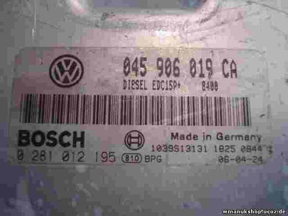 Motorsteuergerät Skoda Fabia Polo Seat Ibiza 045906019CA EDC15P BOSCH 0281012195