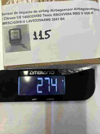 Airbagsensor Airbagsteuergerät Citroen C8 1400324580 Temic RBGVV08A  L4V5D29A4W0