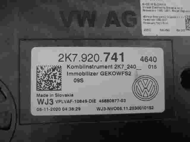 Kombiinstrument Tacho VW Caddy 2K7920741 2K7240015 WJ3 VPLVAF10849DIE 4588067703