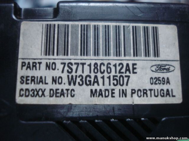 Klimabedienteil Ford Mondeo CD3XX 7S7T18C612AE