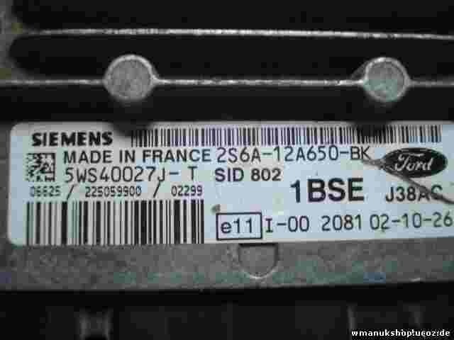 Motorsteuergerät Ford Fiesta 1.4 2S6A-12A650-BK 2S6A12A650BK TDCI