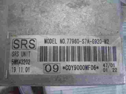 Airbagsensor Airbagsteuergerät Honda Stream ( 09) 77960S7AG920M2 5WK43202