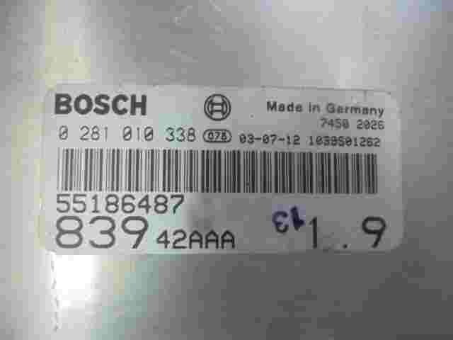 Motorsteuergerät Lancia Lybra 1.9 55186487 BOSCH 0281010338 83942AAA 1039S01262