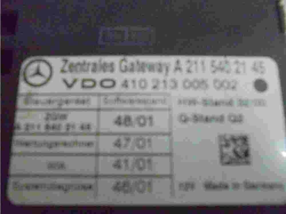 Türsteuergerät  Mercedes E W211 A2115402145  VDO VDO 410213005002 Q-Stasnd Q2