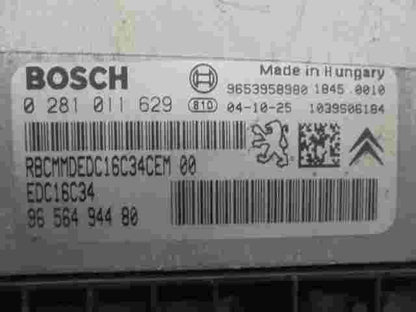 Motorsteuergerät Citroen C4 Peugeot 307 9656494480 9653958980 BOSCH 0281011629