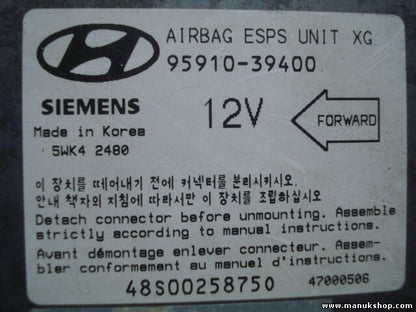 Airbagsensor Airbagsteuergerät Hyundai XG300 9591039400 95910 39400 5WK42400