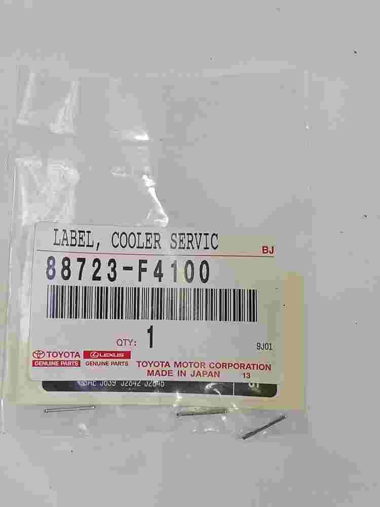 Label Cooler Service  Toyota Corolla 88723F4100 88723-F4100