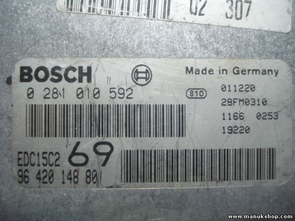 Motorsteuergerät Peugeot 306 Citroen Xsara 2.0 HDI 9642014880 BOSCH 0281010592