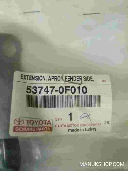 Extension Apron Fender Side RH Toyota Corolla Verso 537470F010 53747-0F010
