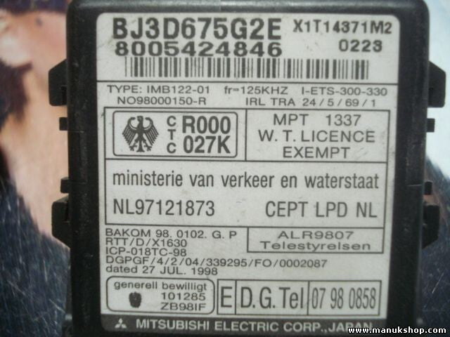 Steuergerät Wegfahrsperre Alarmmodul Mazda Premacy CP BJ3D675G2E NL97121873