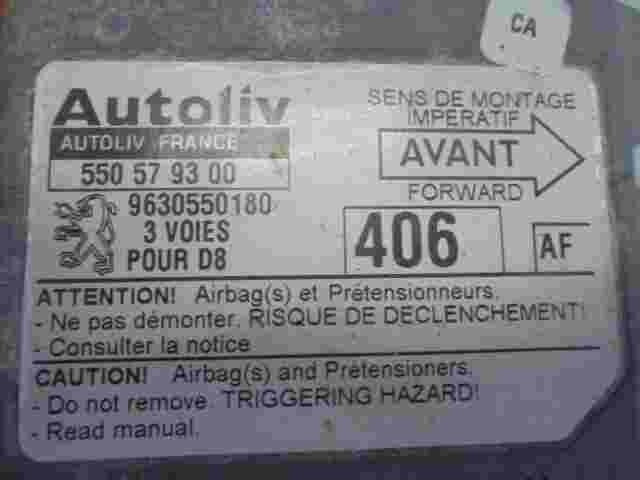 Airbagsensor Airbagsteuergerät Peugeot 406 (AF)  9630550180  550579300
