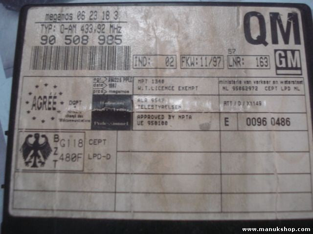 Türsteuergerät Opel Omega B 90 508 985 QM 90508985 QM