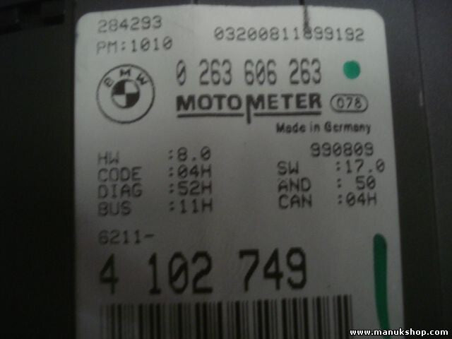 Kombiinstrument Tacho BMW E46 62114102749 6211-4102749 BOSCH 0263606263