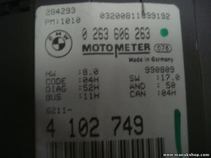 Kombiinstrument Tacho BMW E46 62114102749 6211-4102749 BOSCH 0263606263