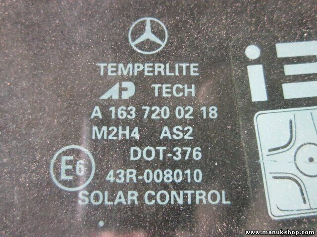 Türscheibe Seitenscheibe vorne rechts Mercedes ML W163 A1637200218 43R008010