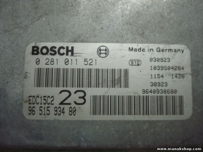 Motorsteuergerät Citroen Xsara 9651593480 EDC15C2 23 9640938680 BOSCH 0281011521