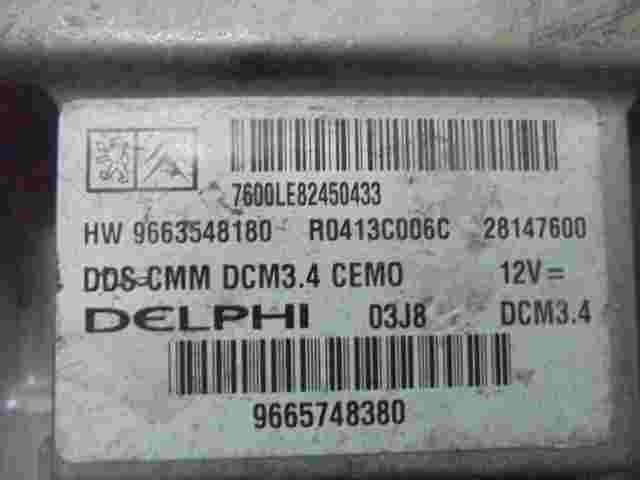 Motorsteuergerät Citroen Peugeot 9663548180 HW9663548180 9665748380 R0413C006C