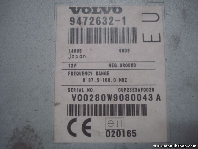 Navegador Modulo Volvo S60 S80 V70 XC70 XC90 9472632-1 14996 FREQUENCY